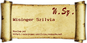 Wisinger Szilvia névjegykártya